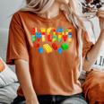 Mom Master Builder Building Blocks Bricks Mother's Day Women's Oversized Comfort T-Shirt Crimson