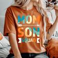 Mom Son Squad Mother Family Women's Oversized Comfort T-Shirt Crimson