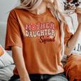 Mother Daughter Squad Matching Mom Groovy Women's Oversized Comfort T-Shirt Crimson