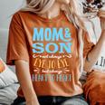 From Son For Mom Partnerlook Mom And Son Women's Oversized Comfort T-Shirt Crimson