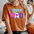 Parents Mom Spider Dad Matching Family Birthday Women's Oversized Comfort T-Shirt Crimson