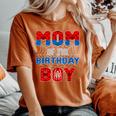 Spider Web Birthday Party Mom Of The Birthday Boy Women's Oversized Comfort T-Shirt Crimson