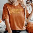 Summer Treats Sunshine And Wine Blend Of Relax And Fun Women's Oversized Comfort T-Shirt Crimson