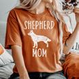 Vintage German Shepherd Mom Dog Owner Shepard Mother Women's Oversized Comfort T-Shirt Crimson