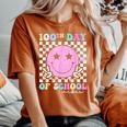 100Th Day Of School Vibes Cute Groovy 100 Days Of School Kid Women's Oversized Comfort T-Shirt Yam