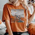 Alien UFO Raccoon Oversized Women's T-Shirt | Sci-Fi Fun Yam
