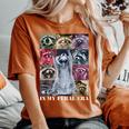 Autism Awareness Women’s Oversized T-Shirt | Fun Racoon Meme Yam