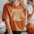 Autism Be In Awe Of My 'Tism Meme Autistic Raccoon Women's Oversized Comfort Colors T-Shirt Yam