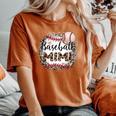 Baseball Mimi Bandana Leopard Fans Mother's Day Women's Oversized Comfort T-Shirt Yam