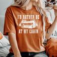Cabin Mountain Life Nature Forêt Chasse Pêche Cadeau T-shirt oversize confortable pour femme Yam