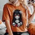 Creepy Kawaii Goth Girl Horror Anime Aesthetic Women's Oversized Comfort T-Shirt Yam