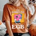 Diseño Divertido Yo Sobreviví A La Egb 80S En Español Cuello Camiseta extragrande cómoda para mujer Yam