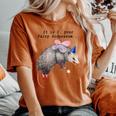 Fairy Godpossum Raccoon Trash Panda Women's Oversized T-Shirt Yam