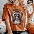 Feral Raccoon Retro Women's T-Shirt - Summer Oversized Comfort Yam