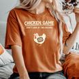 Chicken Game Ltd Divertido Diseño De Pollo Con Texto En Inglés Don't Look Niños Negro Manga De Doble Puntada Camiseta extragrande cómoda para mujer Yam