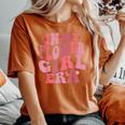 Cute In My Flower Girl Era Retro Groovy Flower Women's Oversized Comfort T-Shirt Yam