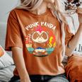 Punk Panda Música Punk Rock Rocker Punker Camiseta extragrande cómoda para mujer Yam