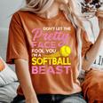 Softball Girl With Pretty Face Women's Oversized Comfort T-Shirt Yam