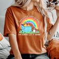 Groovy Raccoon Dumpster Fire Women's Comfort Colors T-Shirt Yam