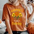Happiness Is Being A Bubby Cute Women's Oversized Comfort T-Shirt Yam