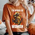I'm Afraid Of Cringe Skeleton Camiseta extragrande cómoda para mujer Yam