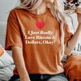 J'aimeraiment Les Bitcoins Et Les Dollars D'accord Trading Amusant T-shirt oversize confortable pour femme Yam