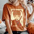 Japanese Gothic Kawaii Anime Samurai Cat Mom Woman Girls Women's Oversized Comfort T-Shirt Yam