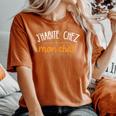 J'habite Chez Mon Chat Cadeau Homme Humour Drôle T-shirt oversize confortable pour femme Yam