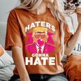 Los Divertidos Enemigos De La Goma De Mascar De Trumpan A Odiar A Donald Trump 2024 Camiseta extragrande cómoda para mujer Yam