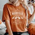 Nashville Tennessee Guitarra Musical Country America Cuello Camiseta extragrande cómoda para mujer Yam