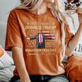 President Donald Trump Inauguration Day 2025 American Flag Women's Oversized Comfort T-Shirt Yam