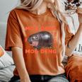 Pygmy Bouncy Pig In Thai Men Women Costume Moo Deng Women's Oversized Comfort Colors T-Shirt Yam