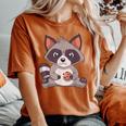 Raccoon Cookie Lover - Oversized Women's T-Shirt in Comfort Colors Yam