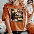 Raccoon Meme Comfort Tee for Women | Ironic & Oversized Fit Yam