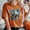 Raccoon Moon Head Women's Oversized Tee - Unisex Appeal Yam