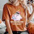 Raccoonicorn Women's Oversized T-Shirt | Whimsical Raccoon Design Yam