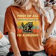 Retro Funny Raccoon Women's Oversized T-Shirt | Comfort & Attitude Yam