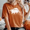 Retro Raccoon Women's Oversized T-Shirt - Vintage Half Moon Design Yam