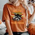 Save The Trash Pandas Raccoon Shirt Raccoon Animal T-Shirt Women's Oversized Comfort Colors T-Shirt Yam