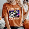 Street Cats Women's Comfort Color T-Shirt - Live Fast, Eat Trash Yam