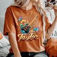 Taylor Primer Nombre I Love Taylor Girls Groovy Birthday Y2k Camiseta extragrande cómoda para mujer Yam