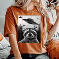 UFO Raccoon Women's Oversized T-Shirt - Comfort Colors Yam