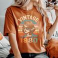 Vintage 1980 45 Años Cumpleaños Regalo Made In 1980 Camiseta extragrande cómoda para mujer Yam