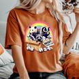 Vintage Street Cat & Wildlife Print | Women's Oversized Tee Yam