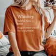 Vintage Whiskey Drinkers Definition Of Whisky Camiseta extragrande cómoda para mujer Yam