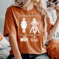Your Wife My Wife Biker Wife Valentine Women's Oversized Comfort T-Shirt Yam