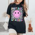 100Th Day Of School Vibes Cute Groovy 100 Days Of School Kid Women's Oversized Comfort T-Shirt Black