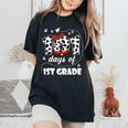101 Days 1St Grade Dog 100 Days School 100Th Day Students Women's Oversized Comfort T-Shirt Black
