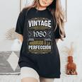 45 Cumpleaños 45 Años Hombre Intage 1980 Regalo Camiseta extragrande cómoda para mujer Black