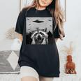 Alien UFO Raccoon T-Shirt - Oversized Comfort Colors, Unisex Black